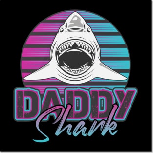 Daddy Shark - Fun Swimming & Ocean Design Posters and Art